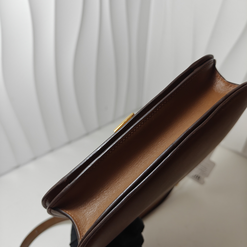 Celine Classic Box Flap Medium Calfskin Leather Bag Caramel - Picture 5 of 16
